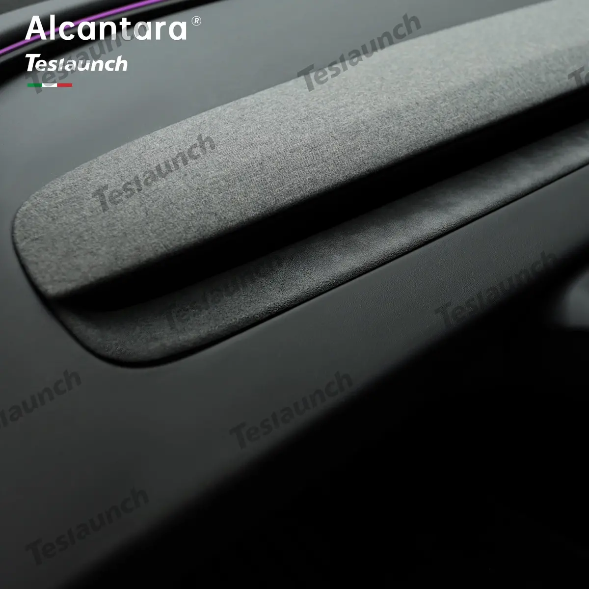 Alcantara Dashboard Air Outlet Cover For 2024+ Model 3 Highland 1