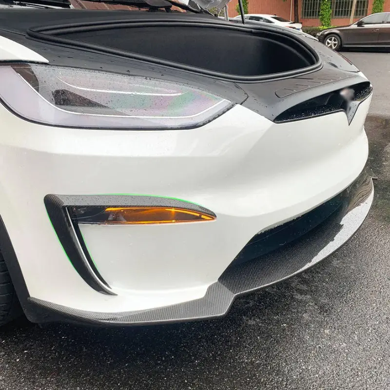 [Real Carbon Fiber] Fog Light Trim (2 Pcs) For Tesla Model X 2021+ 1