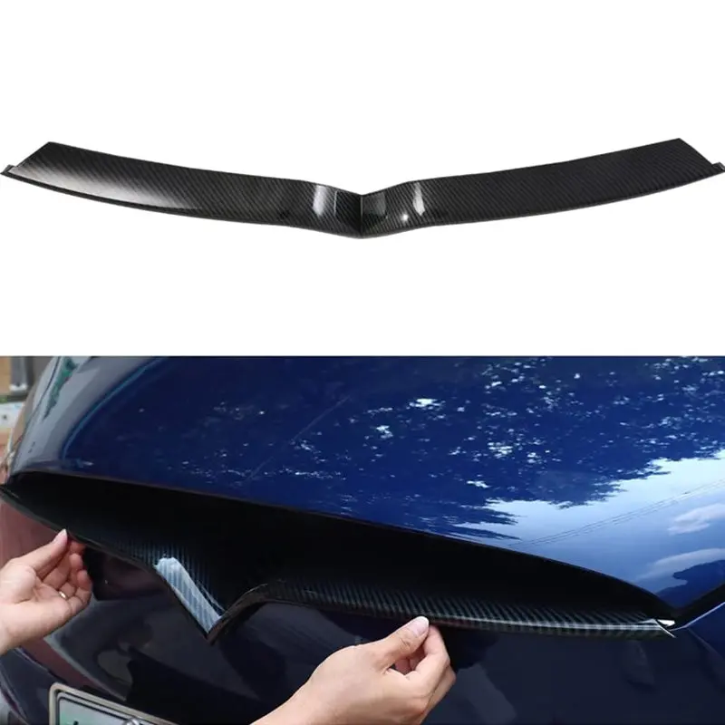 [Real Carbon Fiber] Front Center Grille Trim Strip For Model X 2016-2022 1