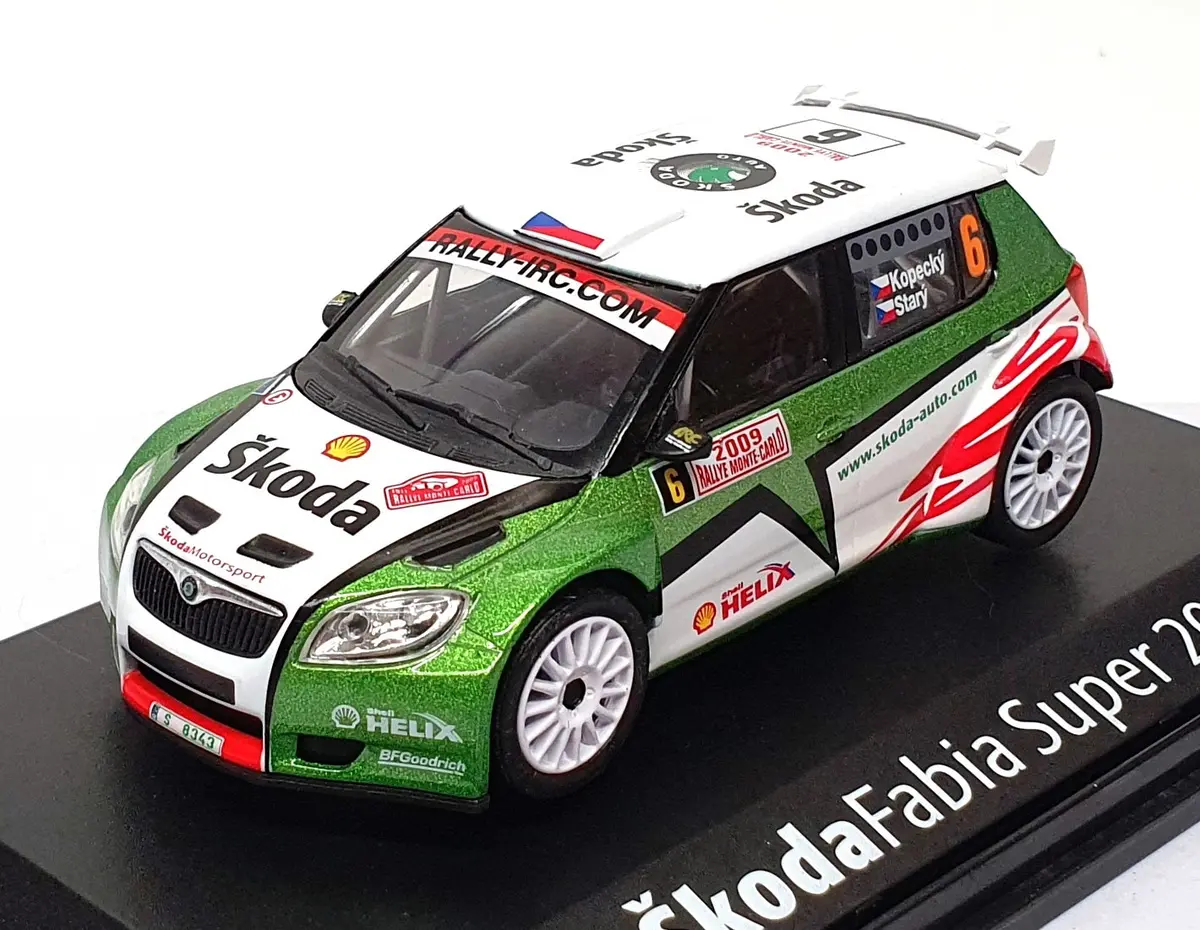 Altaya 1/43 Scale As2000 - Skoda Fabia Super 2000 #6 Monte Carlo Rally 2009 1