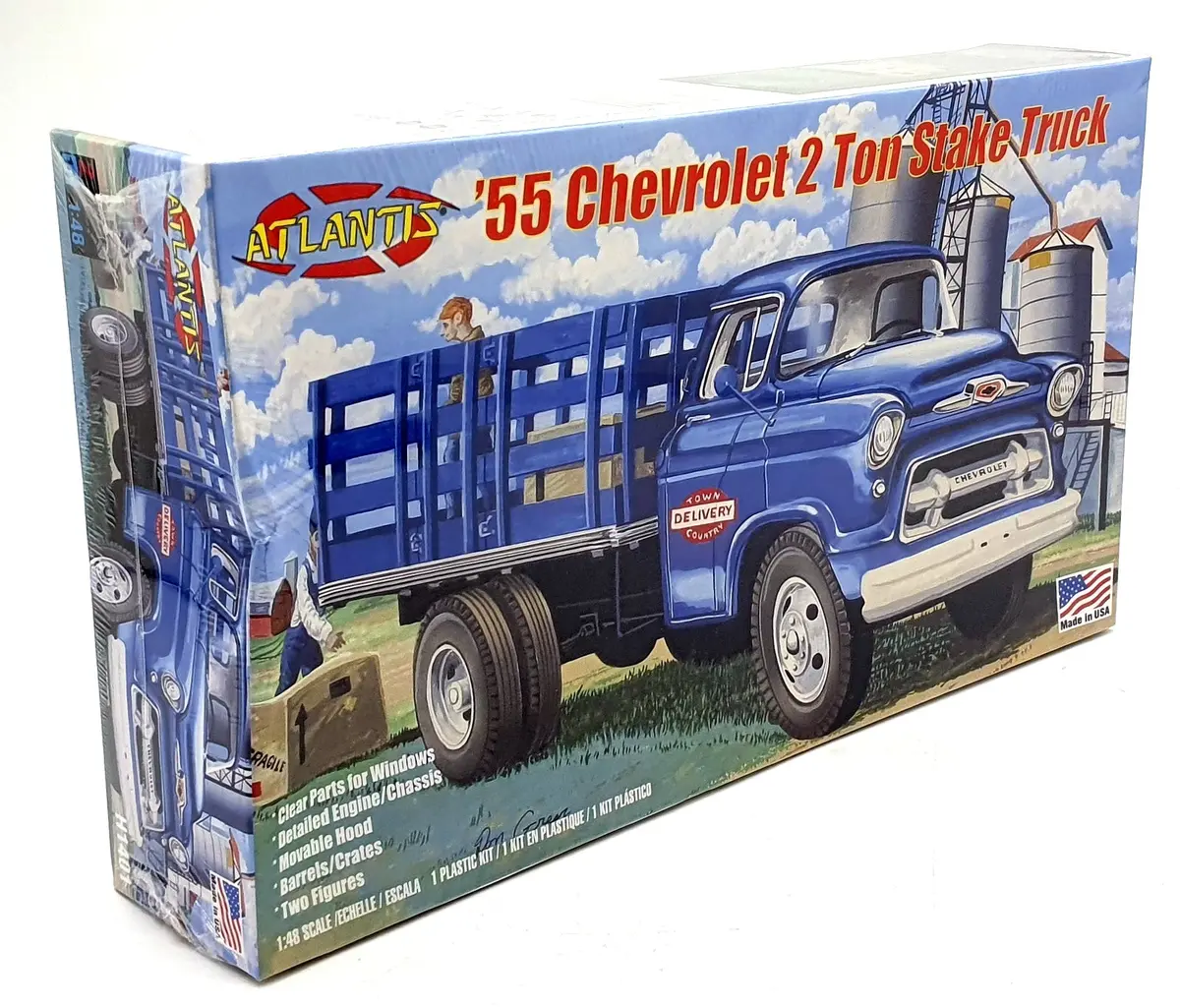Atlantis Models 1/48 Scale Model Kit H1401 - 1955 Chevrolet 2 Ton Stake Truck 1