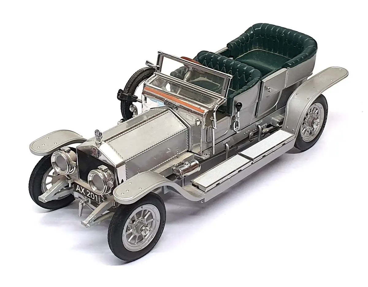 Franklin Mint 1/24 Scale 150326D - 1907 Rolls Royce Silver Ghost - Silver 1