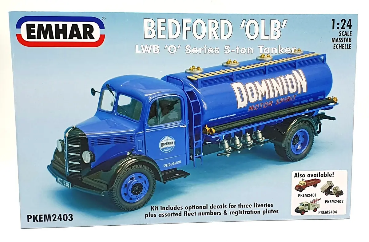 Emhar 1/24 Scale Model Kit Pkem2403 - Bedford 'Olb' Lwb 'O' Series 5-Ton Tanker 1