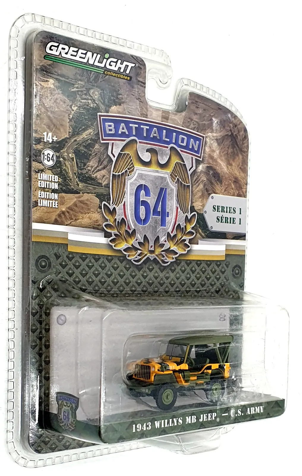 Greenlight 1/64 Scale 61010-D - 1943 Willys Mb Jeep - U.S. Army 1