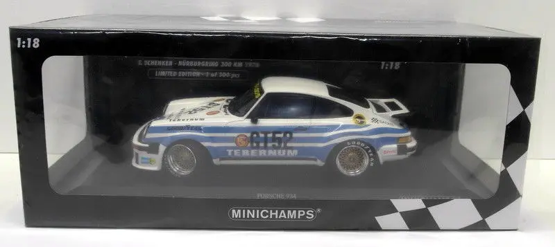 Minichamps 1/18 Scale Diecast 155 766452 Porsche 934 Tebernum Nurburing 1976 1