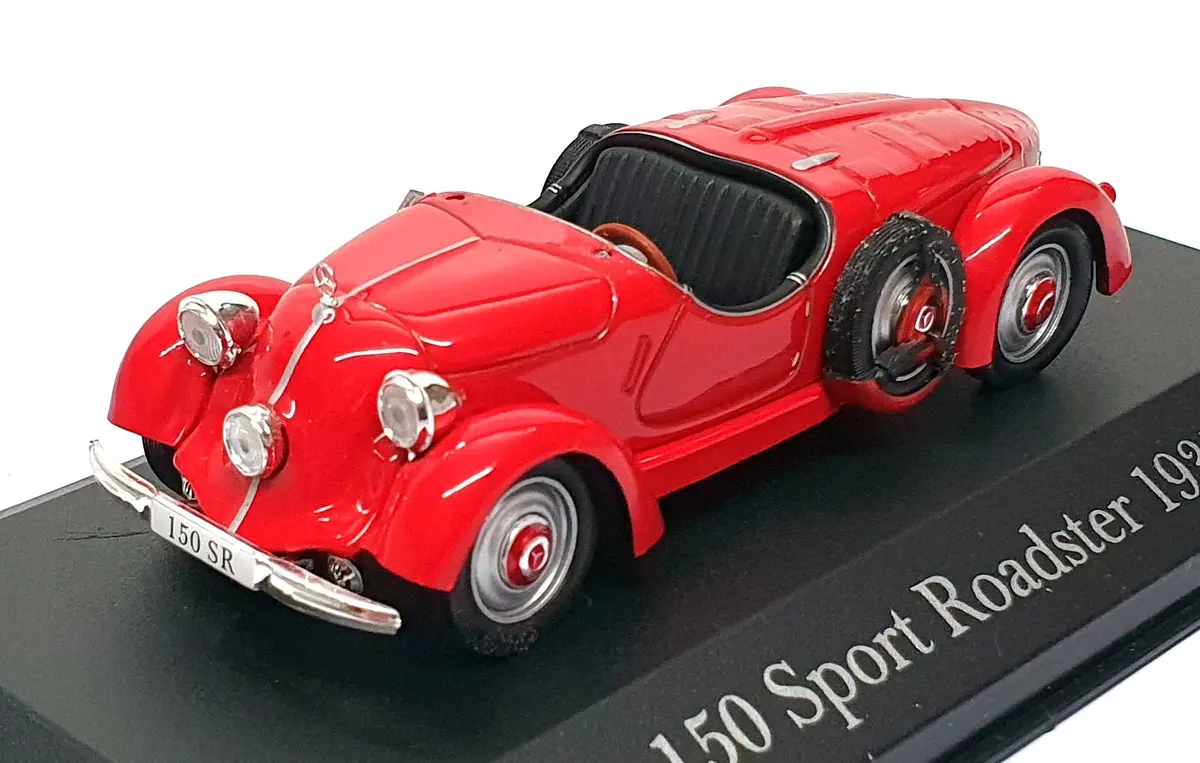 Altaya 1/43 Scale A150sr - 1935 Mercedes Benz 150 Sport Roadster Red 1