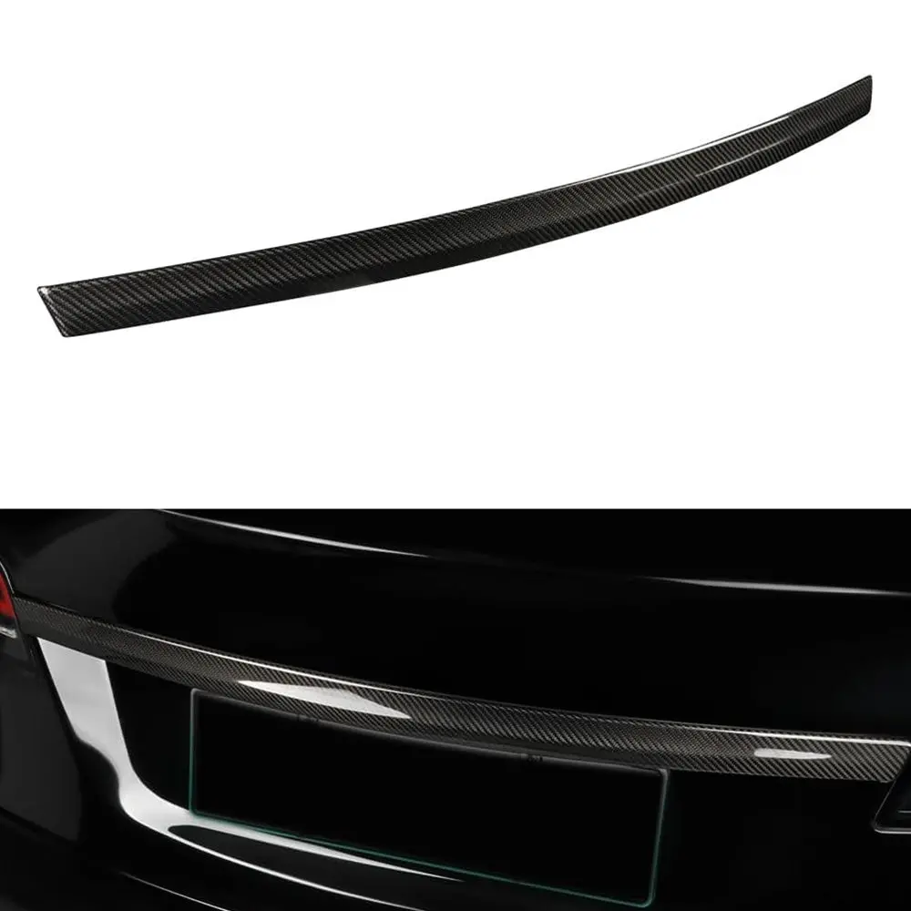 [Real Carbon Fiber] Rear Tailgate Trim Strip Cover For Model S 2022+ 1