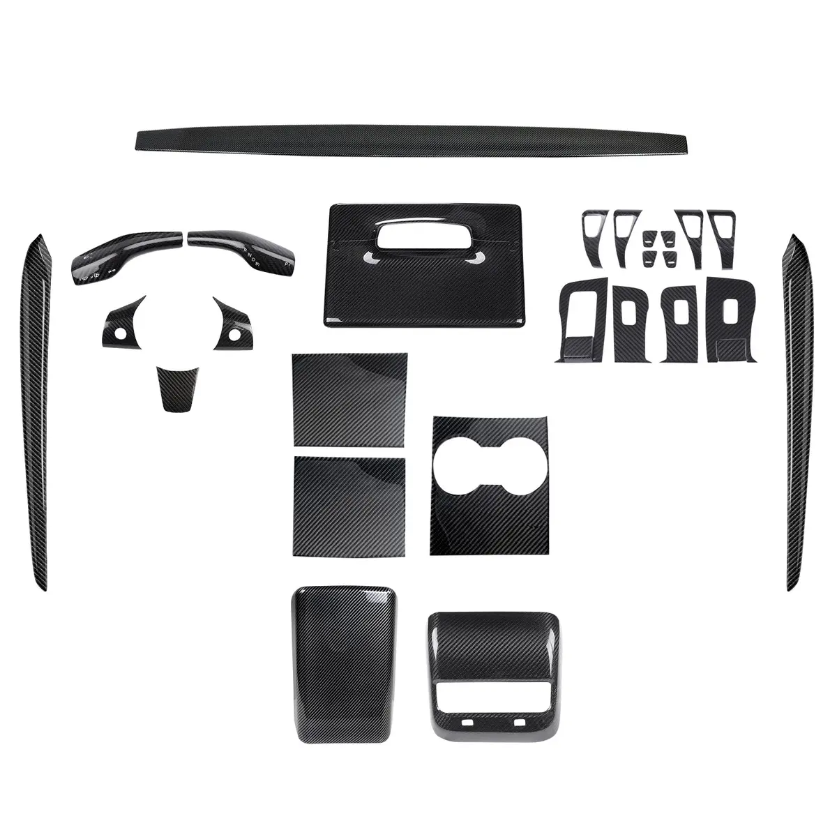 Real Carbon Fiber Interior Mods Wrap Kit For Tesla Model 3 / Y 28