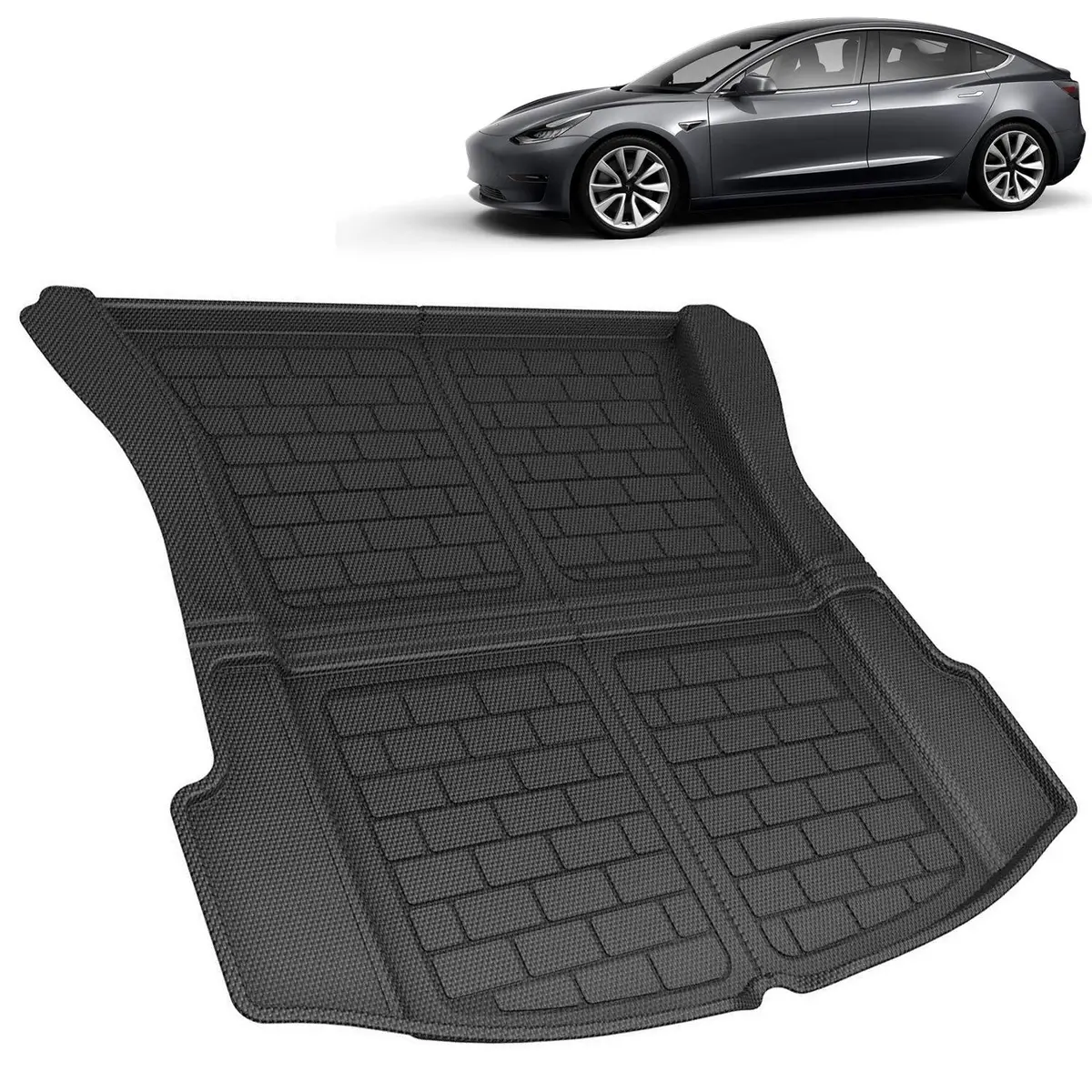 Model 3 Front Trunk Mat Frunk Cargo Liner For Tesla- 3D Lamination Cutting (2017-2023) 1