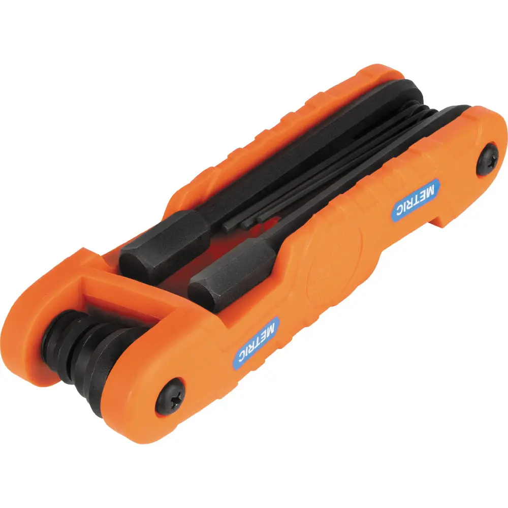 Klein 70550M Pro Folding Hex Key Set 10-Key Metric Sizes 2