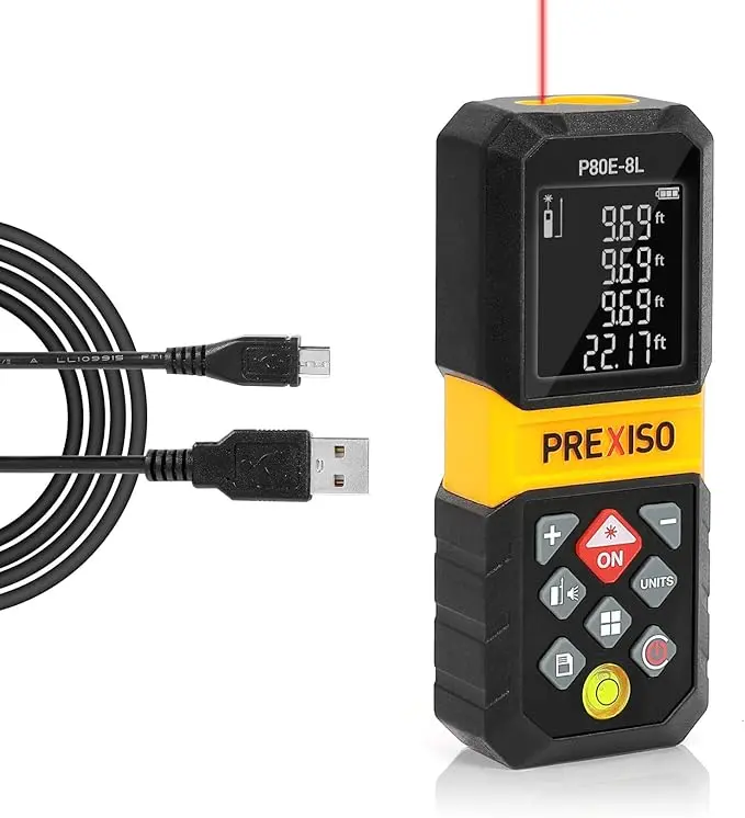 Prexiso 80M - 265' Rechargeable Laser Distance Measure 1