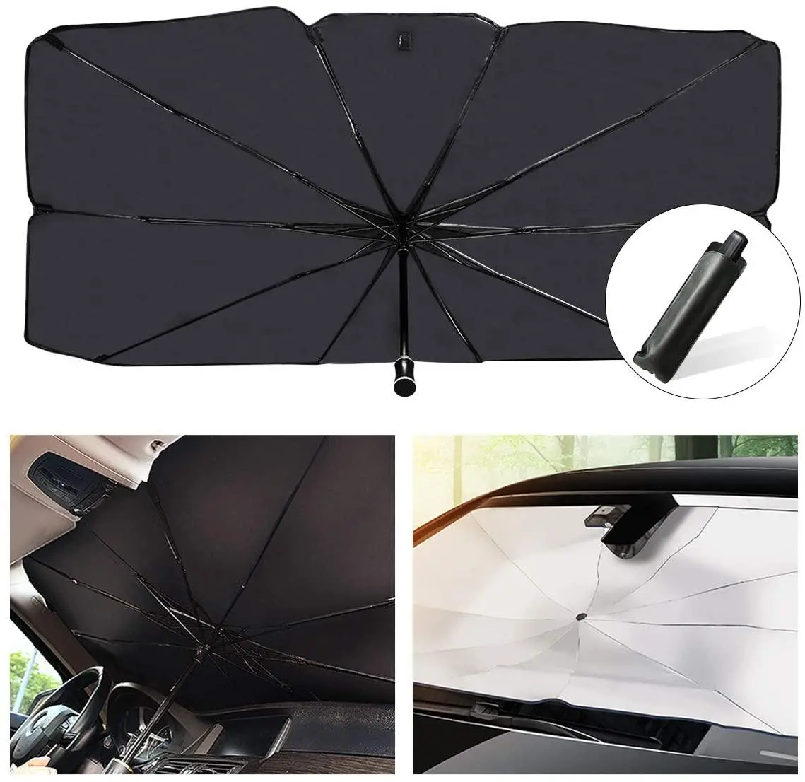 Foldable Umbrella Car Front Windshield Sunshade For Tesla Model 3/Y/S/X 2