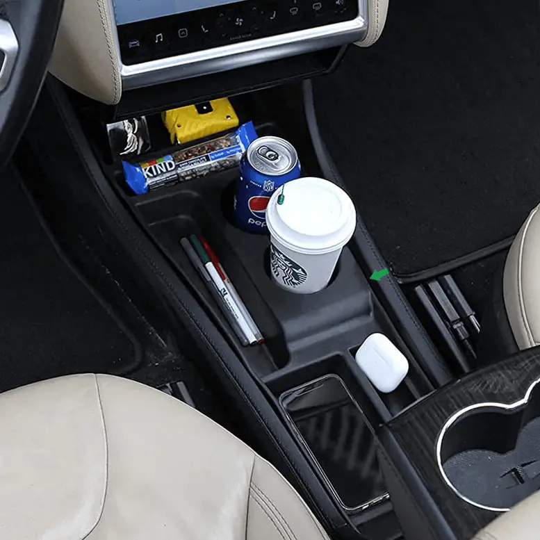 Model S Center Console Organizer Storage Box, Cup Holder Container For Tesla(2012-2015) 2