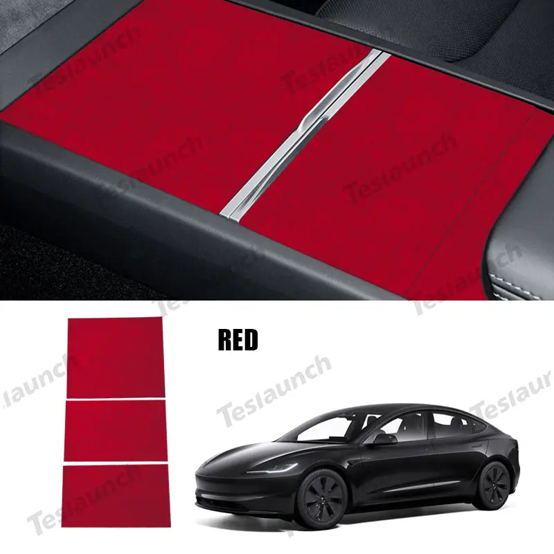 Alcantara Center Console Sticker Cover For 2024+ Model 3 Highland 4