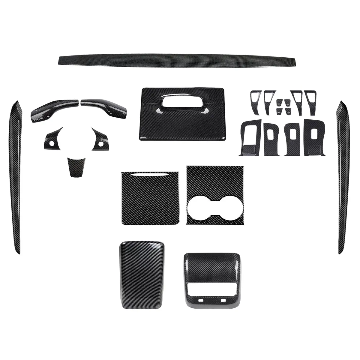 Real Carbon Fiber Interior Mods Wrap Kit For Tesla Model 3 / Y 35