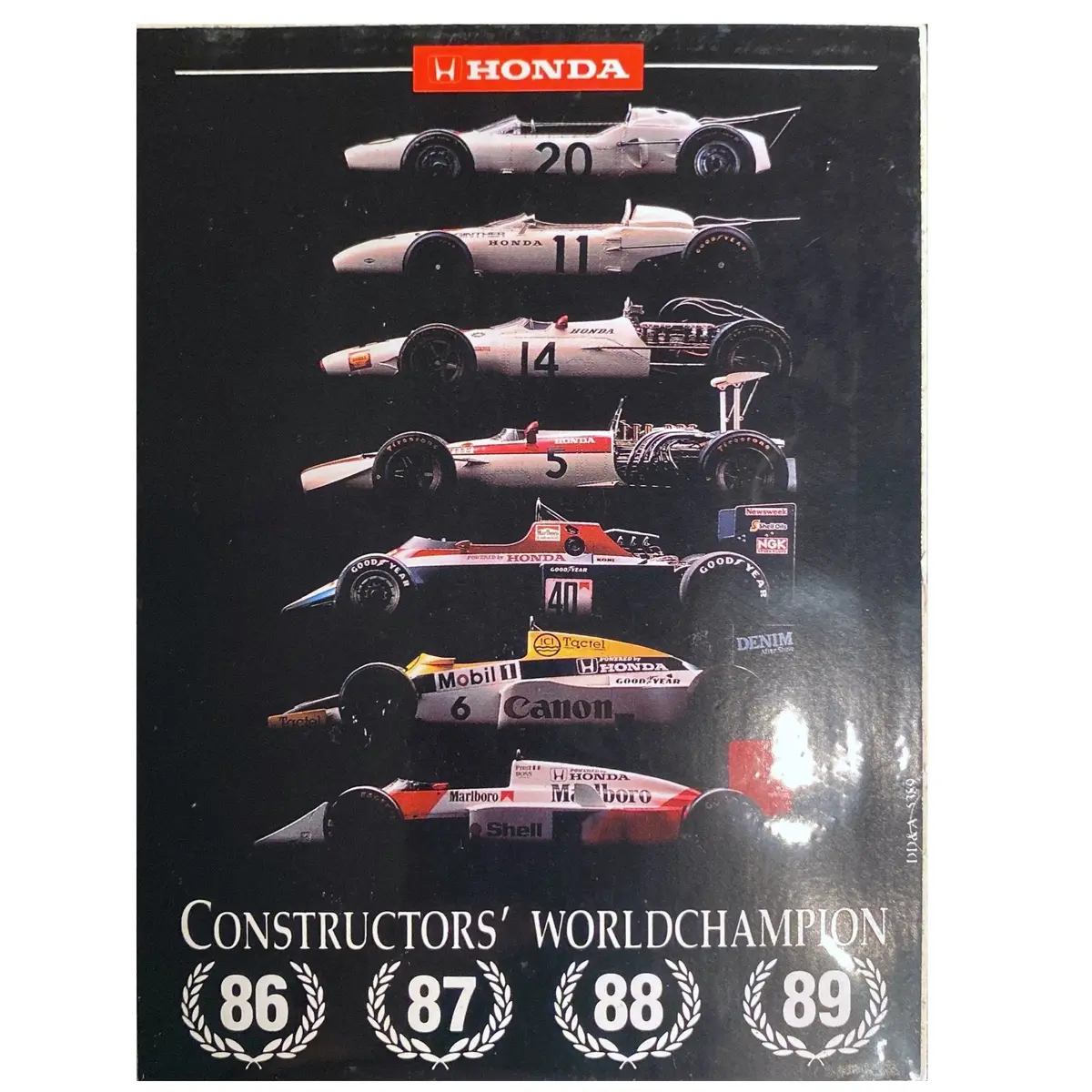 Honda Constructors World Champion 86 -87 -88 - 89 1