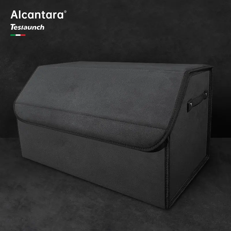 Alcantara Trunk Folding Storage Box For Tesla Model 3/Y/X/S/Cybertruck 1