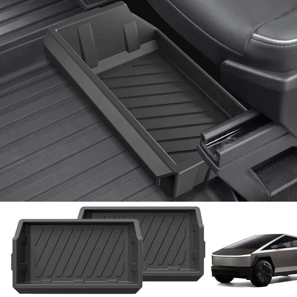Front Under Seat Hidden Storage Box For Tesla Cybertruck 2