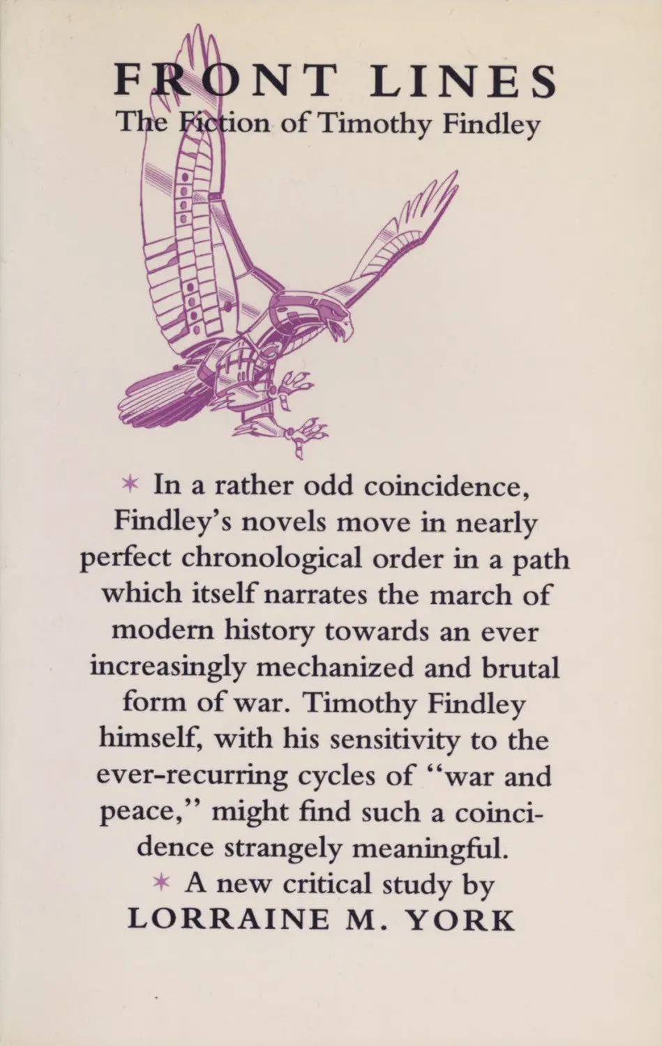 Front Lines: The Fiction Of Timothy Findley 1