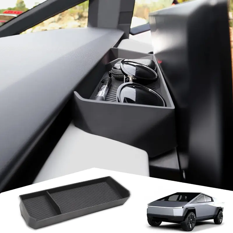 Silicone Center Console Behind Screen Storage Box For Cybertruck 1