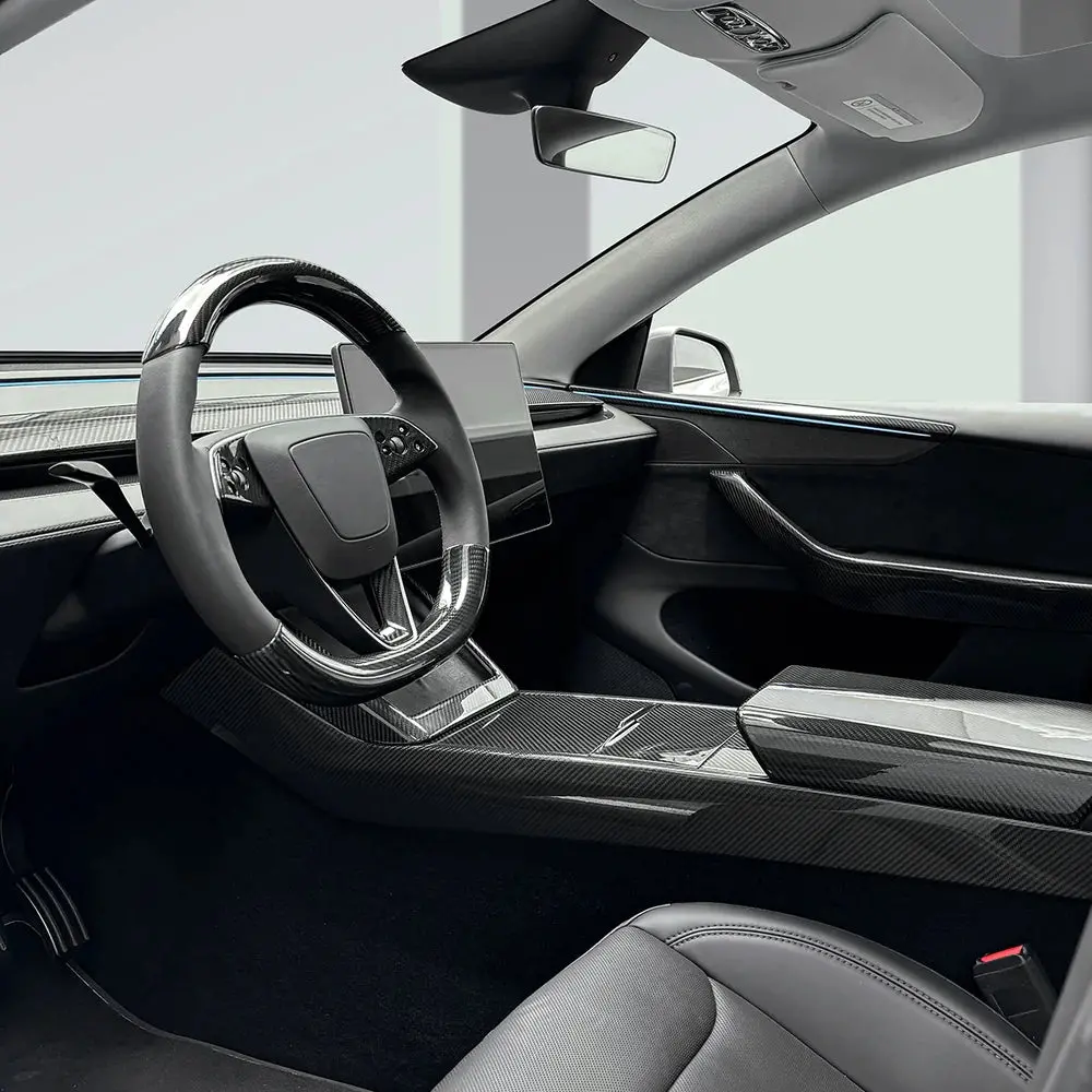 [Real Carbon Fiber] Interior & Exterior Upgrade Kit For Tesla Model Y Juniper 2025+ 1