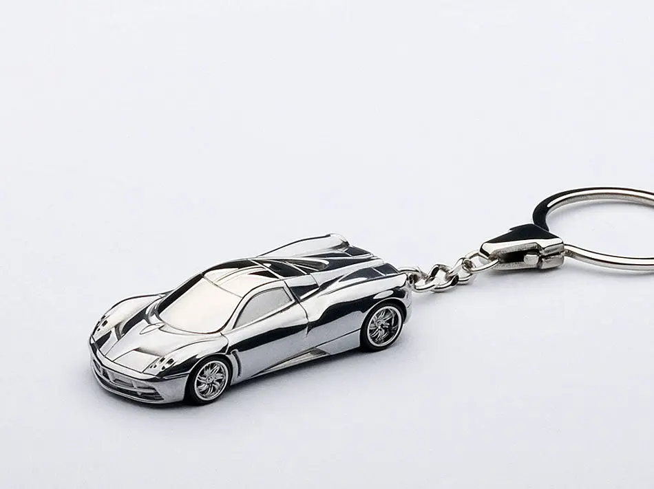 Autoart Pagani Huayra Car Keychain Chrome 1