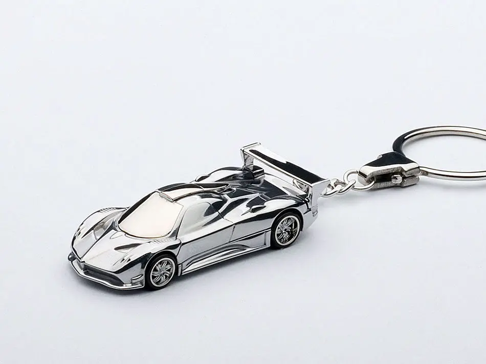 Autoart Pagani Zonda R Car Keychain Chrome 1