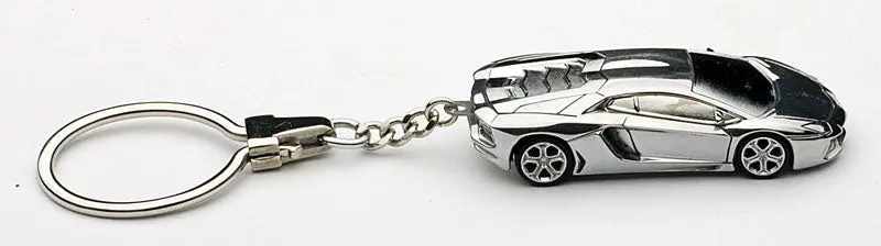 Lamborghini Aventador Lp700-4 Keychain Chrome 1