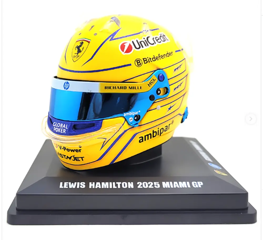 2025 Scuderia Ferrari Hp Lewis Hamilton Miami Gp 1:5Th Scale Helmet 1