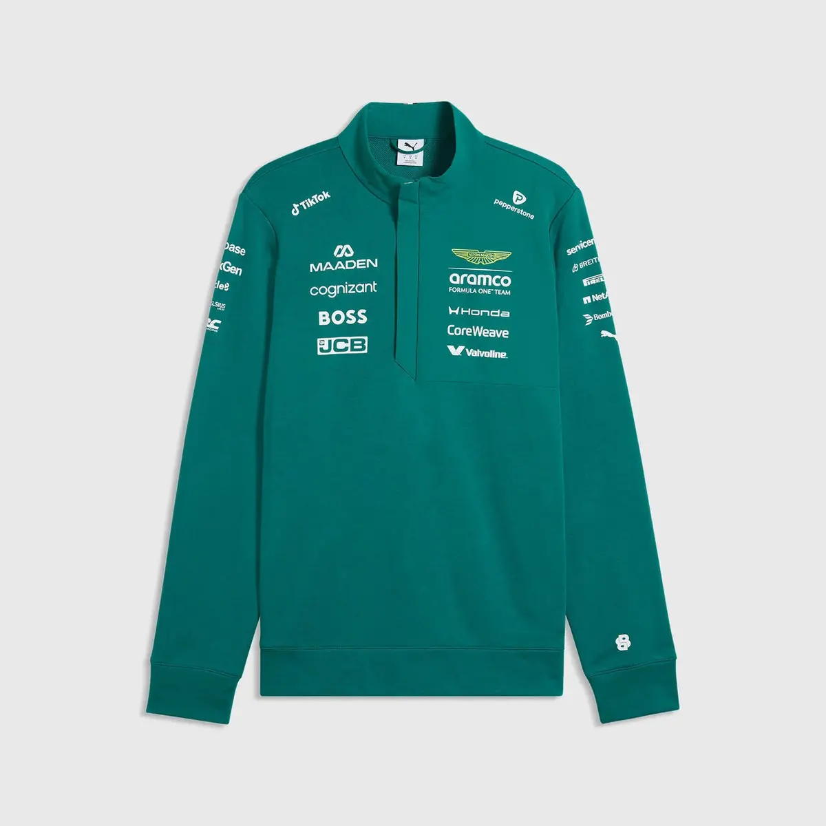 Aston Martin F1 Replica Team 1/2 Zip Sweatshirt 2026 Green 1
