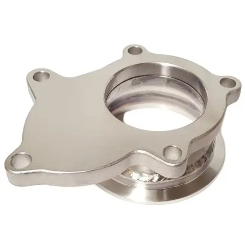 V-Band Adapter, T3 5 Bolt (Ford Style) To 3" V-Band (With 3.75" Flange Od), Stainless Steel 1