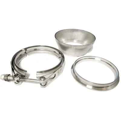 4" Stainless Weld V-Band Flange/Clamp Set W/Transition To 5" For T4 Gt/Gtx42/45 1