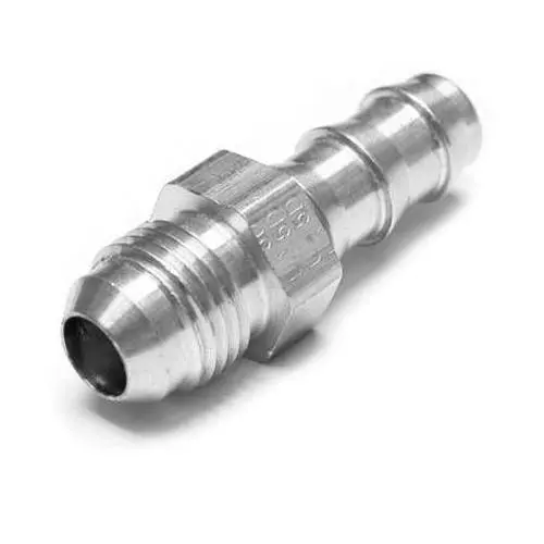 Fitting, 3/8" (10Mm) Pushlock Barb To (-6 An) 6An Flare, Male To Male, Straight Terminator Adapter 1