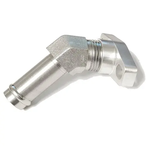 Flange, Oil Drain / Return, Gt/Gtx, Gt25 Thru Gtx35, Special Combo 45 Degree Tight Elbow 5/8" Barb 1
