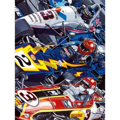 The Unser Family Nine Wins Lithograph 1