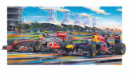 Bahrain F1 Under The Palms Giclee 1