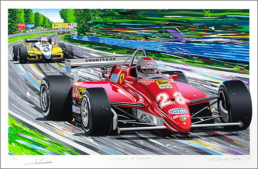 Mario Andretti Miracle At Monza" Serigraph" 1