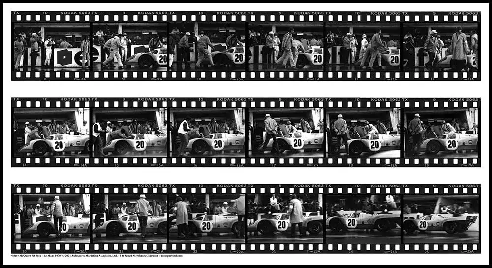 Steve Mcqueen Le Mans 1970 Pit Stop Poster 1