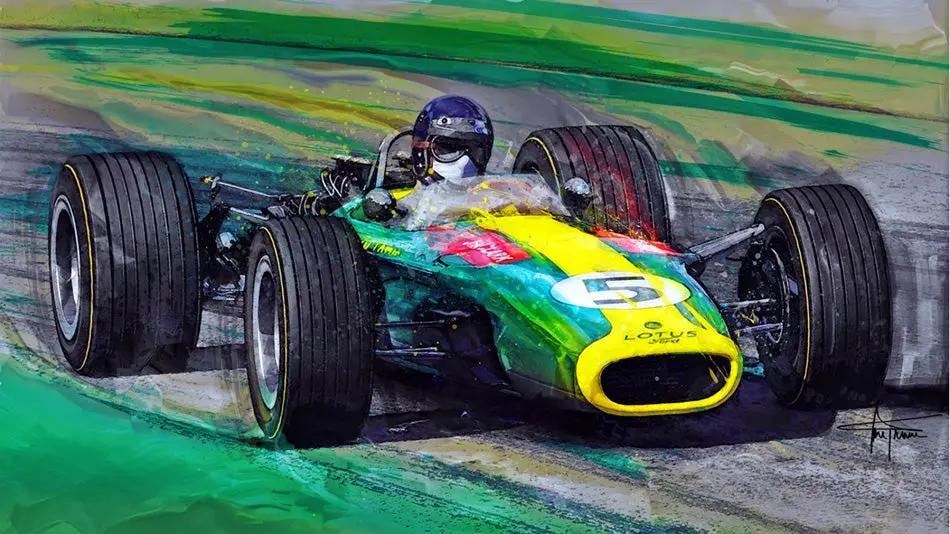 Lotus 49 Jim Clark World Champ 1967 Canvas Print 1