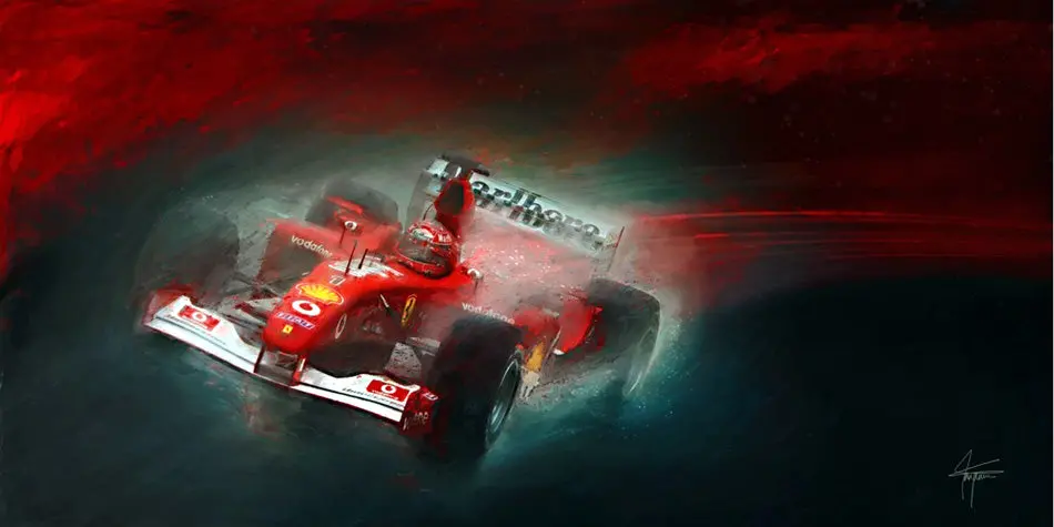 Ferrari F1 Michael Schumacher 2001 Canvas Print 1