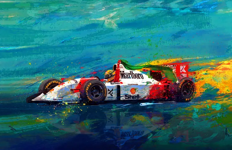 Ayrton Senna Simply The Best Mclaren Canvas Print 1