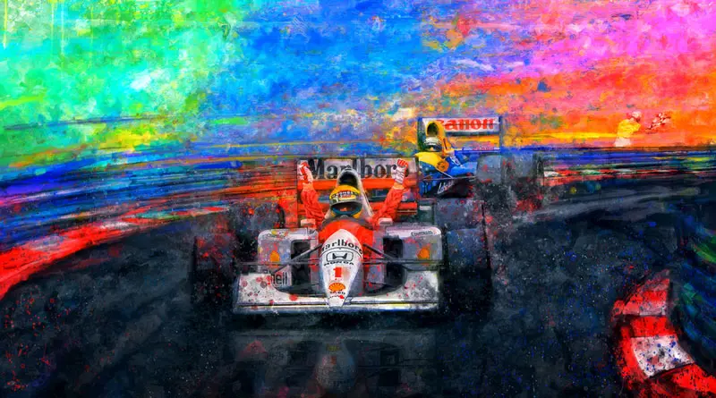 Ayrton Senna Monaco 1992 Canvas Print 1