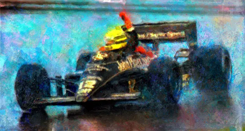 Ayrton Senna Jps Rain Man Canvas Print 1