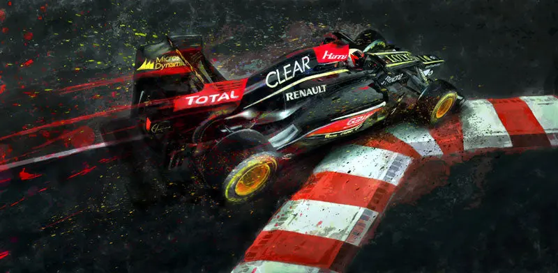 Kimi Raikkonen Lotus Apex Hunter Canvas Print 1