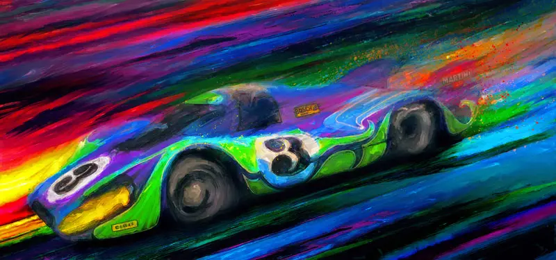 Porsche 917 Psycho Ride Canvas Print 1