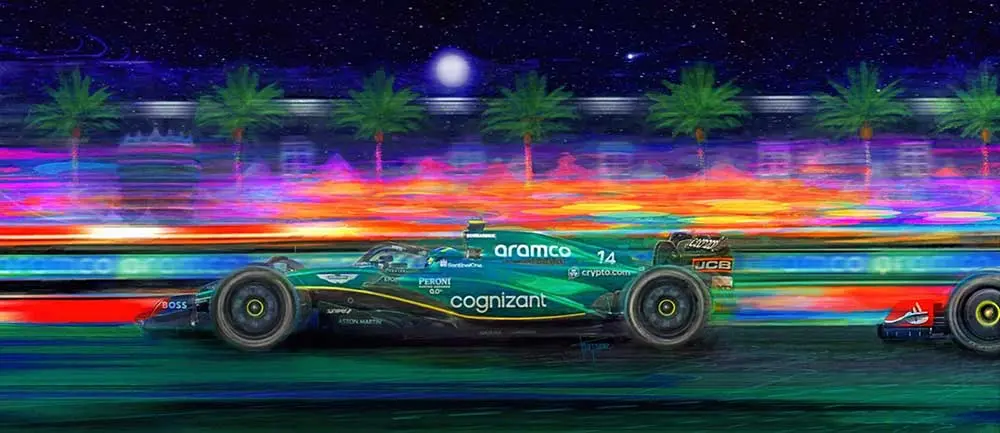 Yes, Bye Bye - Fernando Alonso Aston Martin F1 2023 Canvas Print 1
