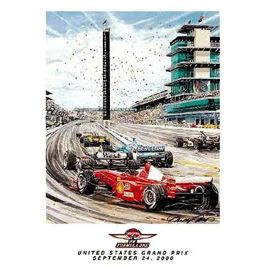 Us Grand Prix 2000 Lithograph 1