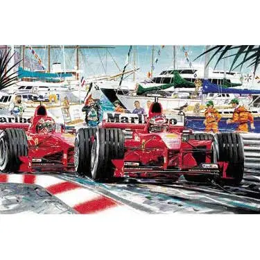 Monaco Ferrari Lithograph 1