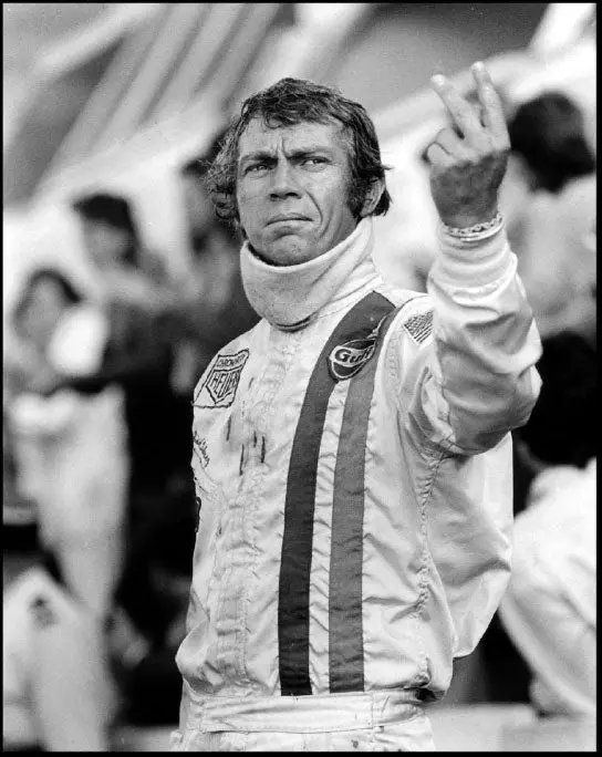 Steve Mcqueen Two Finger Salute Poster 1