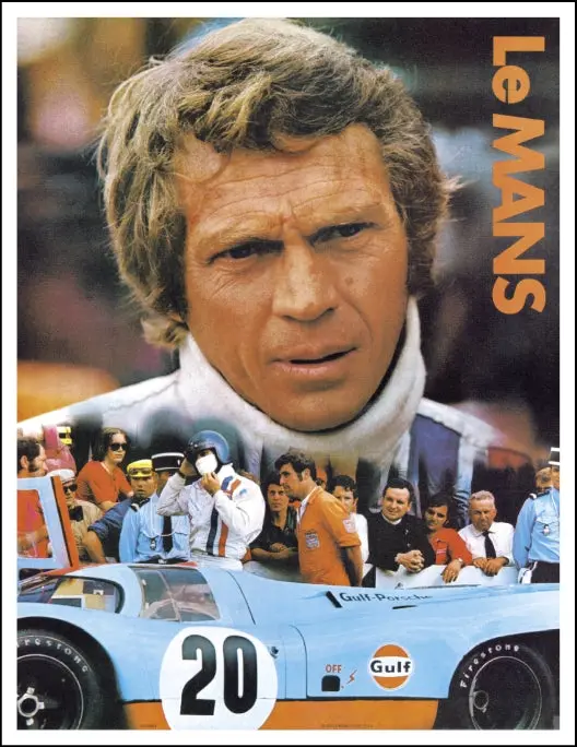Steve Mcqueen Gulf Le Mans Poster 1